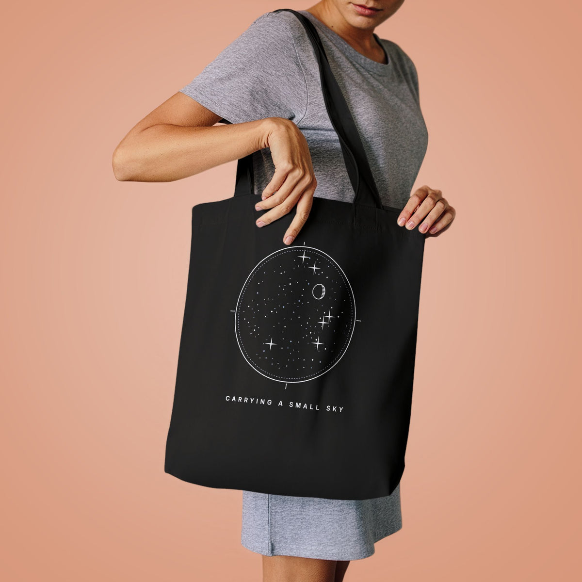 Carrying A Small Sky Tote