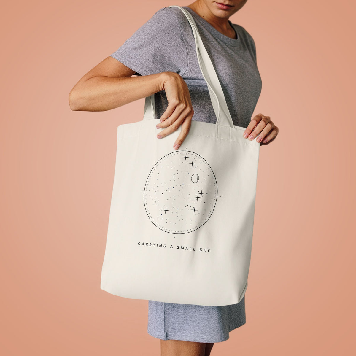Carrying A Small Sky Tote